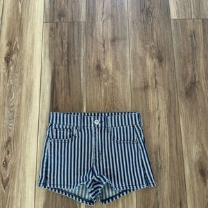 American Eagle women’s striped hi rise shortie size 2